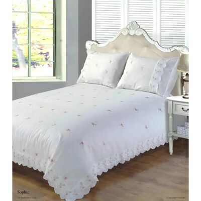 Sophie Floral White Single Duvet Cover Set - Bedding Sophie Floral White Single Duvet Cover Set - Bedding