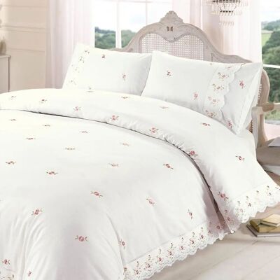 Sophie Floral Duvet Cover Set - Single - Cream - Bedding Sophie Floral Duvet Cover Set - Single - Cream - Bedding