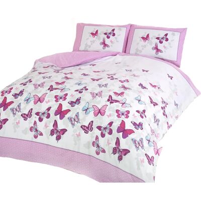Butterfly Flutter Pink King Size Duvet Cover Set Butterfly Flutter Pink King Size Duvet Cover Set