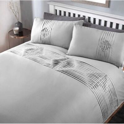 Rapport Boston Grey Double Duvet Cover Set - Bed Linen Rapport Boston Grey Double Duvet Cover Set - Bed Linen