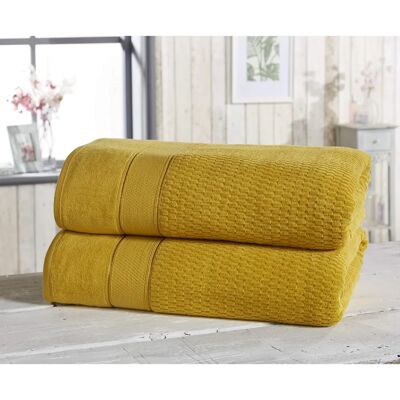 Rapport Home Royal Velvet 2 Piece Towel Bale Ochre - Towels Rapport Home Royal Velvet 2 Piece Towel Bale Ochre - Towels