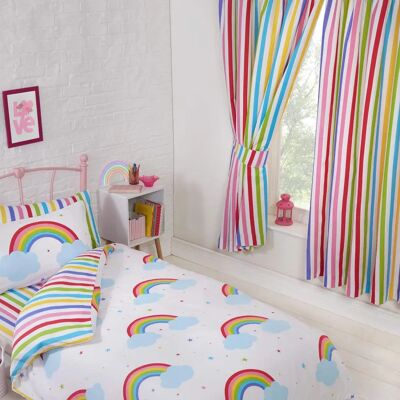 Rainbows Rainbow Sky Striped Curtains - Curtain Rainbows Rainbow Sky Striped Curtains - Curtain