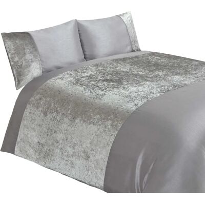 Price Right Home Silver Crushed Velvet King Duvet Cover Set Price Right Home Silver Crushed Velvet King Duvet Cover Set