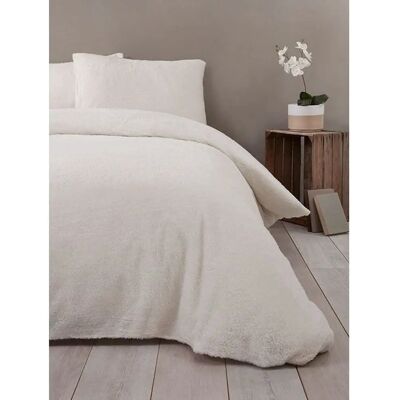 Rapport Double Cream Teddy Fleece Bedding Set - Cozy & Warm Rapport Double Cream Teddy Fleece Bedding Set - Cozy & Warm