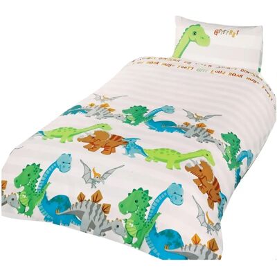 Rapport Dinosaur Duvet Cover Set Natural Single Rapport Dinosaur Duvet Cover Set Natural Single