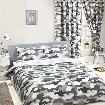 Bedding & Beyond Grey Army Camouflage Reversible Duvet Cover - Double Bedding & Beyond Grey Army Camouflage Reversible Duvet Cover - Double