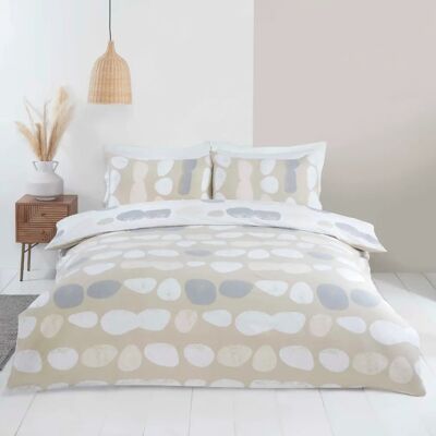 Rapport Truro Pebbles Double Reversible Microfibre Bedding - Bedding Set Rapport Truro Pebbles Double Reversible Microfibre Bedding - Bedding Set
