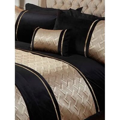 Rapport Capri Gold Black Super King Duvet Cover Set Velvet Sequin Bedding Rapport Capri Gold Black Super King Duvet Cover Set Velvet Sequin Bedding