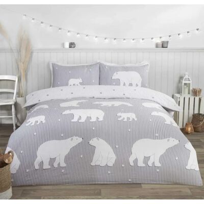 Eisbär Grau Bettbezug-Set Eisbär Grau Bettbezug-Set