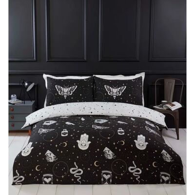 Ensemble de housse de duvet magique gothique réversible - Literie d'Halloween Ensemble de housse de duvet magique gothique réversible - Literie d'Halloween