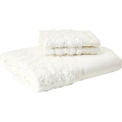 Limoges Rose Ruffle Cream Super King Duvet Cover Set Limoges Rose Ruffle Cream Super King Duvet Cover Set
