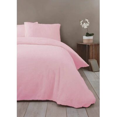 Rapport Blush Teddy Fleece King Duvet Cover Set - Cozy & Soft Rapport Blush Teddy Fleece King Duvet Cover Set - Cozy & Soft