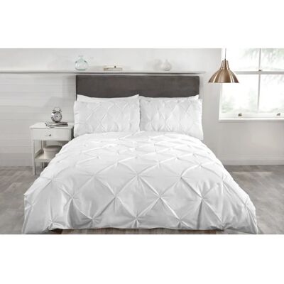 Set copripiumino Balmoral Pin Tuck - Bianco Doppio Set copripiumino Balmoral Pin Tuck - Bianco Doppio