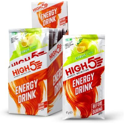 HIGH5 Boisson Énergétique - Citron - 12 x 47g - Publicité HIGH5 Boisson Énergétique - Citron - 12 x 47g - Publicité