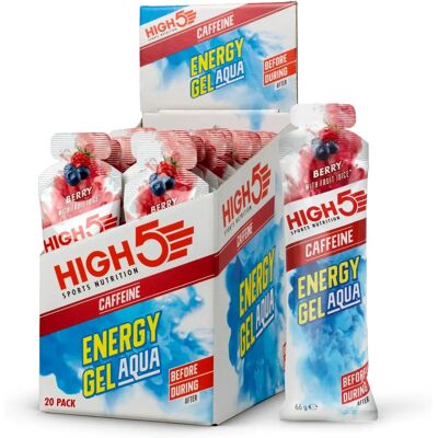 HIGH5 Gel Energetico Aqua con Caffeina - Mirtillo - Gel Energetico - Nutrizione Sportiva HIGH5 Gel Energetico Aqua con Caffeina - Mirtillo - Gel Energetico - Nutrizione Sportiva
