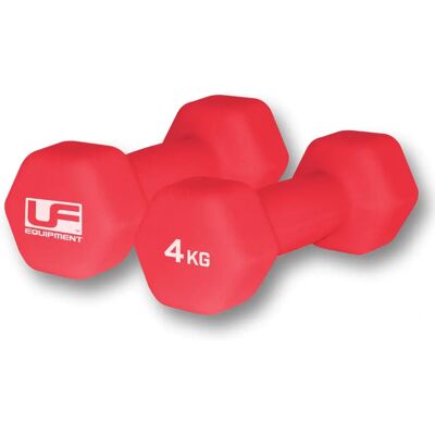 UFE Hexagonal Neoprene Dumbbells - 4kg Set UFE Hexagonal Neoprene Dumbbells - 4kg Set