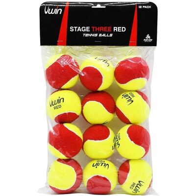 Uwin Stage 3 Tennis Balls - Beginner, Red/Yellow Pack Uwin Stage 3 Tennis Balls - Beginner, Red/Yellow Pack