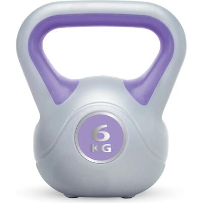 UFE Urban Fitness Vinyl Kettlebell - 6kg - Purple - Kettlebell Fitness Equipment UFE Urban Fitness Vinyl Kettlebell - 6kg - Purple - Kettlebell Fitness Equipment