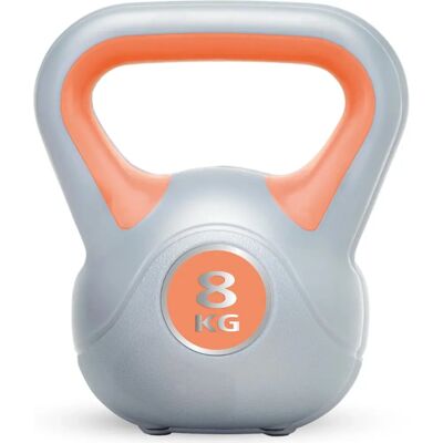 UFE Urban Fitness Vinyl Kettlebell - 8kg - Oranje - Fitnessapparatuur UFE Urban Fitness Vinyl Kettlebell - 8kg - Oranje - Fitnessapparatuur