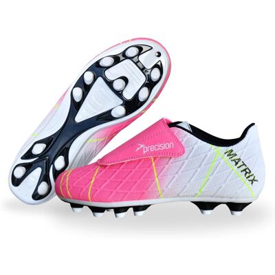 Precision Matrix Junior Fuchsia Velcro Football Boots - Football Boots Precision Matrix Junior Fuchsia Velcro Football Boots - Football Boots