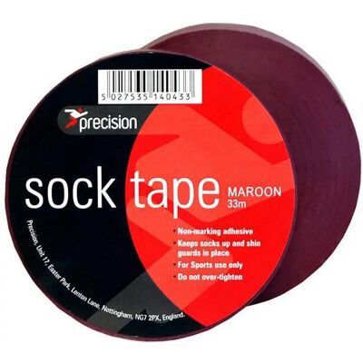 Precision Strumpfband - Maroon - Hält Socken und Schienbeinschoner an Ort und Stelle - Fußball & Rugby Zubehör Precision Strumpfband - Maroon - Hält Socken und Schienbeinschoner an Ort und Stelle - Fußball & Rugby Zubehör