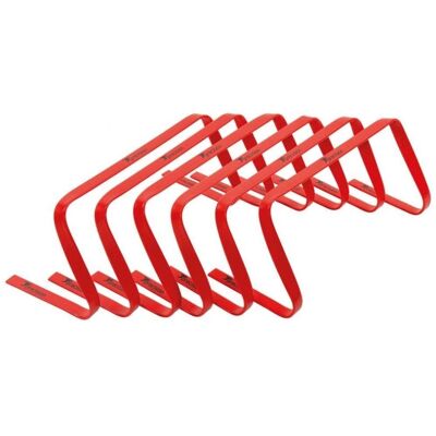 Precision Training Precision Football Fitness Training Agility Flat Hurdles - 9'' Red Set of 6 Precision Training Precision Football Fitness Training Agility Flat Hurdles - 9'' Red Set of 6