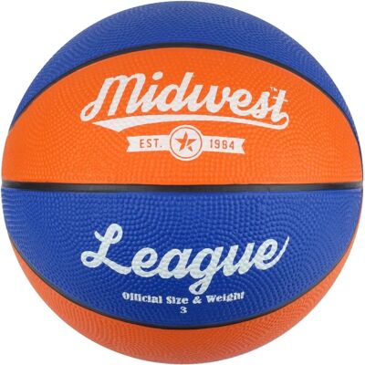 Midwest League Mini-Gummibasketball Blau/Orange - Outdoor Recreation Midwest League Mini-Gummibasketball Blau/Orange - Outdoor Recreation