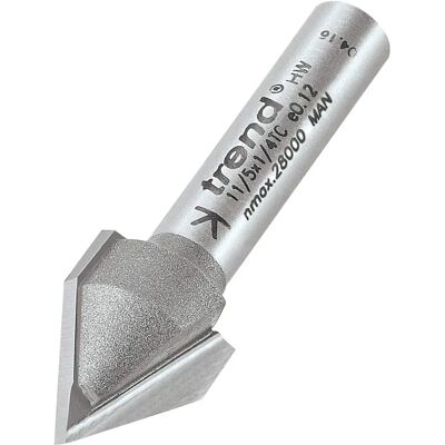 Trend TRE11514TC 11/5 x 1/4 V-Groove Frez - V-Groove Frez Trend TRE11514TC 11/5 x 1/4 V-Groove Frez - V-Groove Frez
