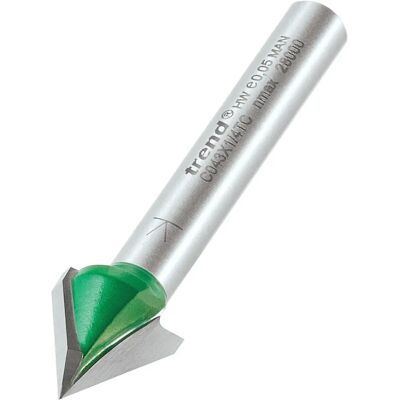 Fraise en V Trend C04314 - 12,7 mm - 60° - Fraise pour rainure - Publicité Fraise en V Trend C04314 - 12,7 mm - 60° - Fraise pour rainure - Publicité