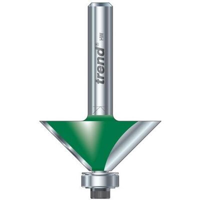 Trend C049x8mmtc - Cortador de chaflán - Guía propia - 45 grados - 12.7mm Trend C049x8mmtc - Cortador de chaflán - Guía propia - 45 grados - 12.7mm