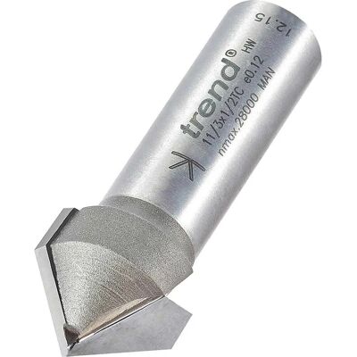 Trend TRE11312TC 11/3 x 1/2 Fresa en V TCT - Outil de coupe Trend TRE11312TC 11/3 x 1/2 Fresa en V TCT - Outil de coupe