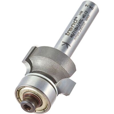 Trend 46/118 x 1/4 TCT Bearing Guided Ovolo & Round Over 3mm Radius - Router Bit Trend 46/118 x 1/4 TCT Bearing Guided Ovolo & Round Over 3mm Radius - Router Bit