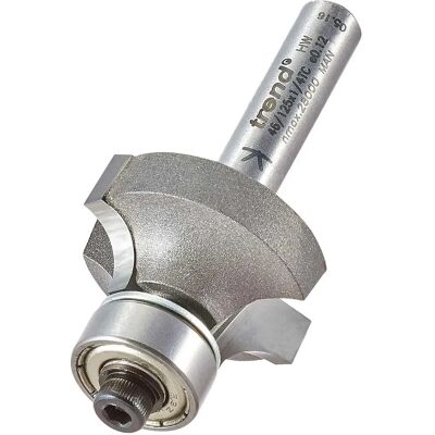Trend 46/125x1/4tc Bearing Guided Ovolo Cutter - 6mm Rad. X 12mm Cut Trend 46/125x1/4tc Bearing Guided Ovolo Cutter - 6mm Rad. X 12mm Cut