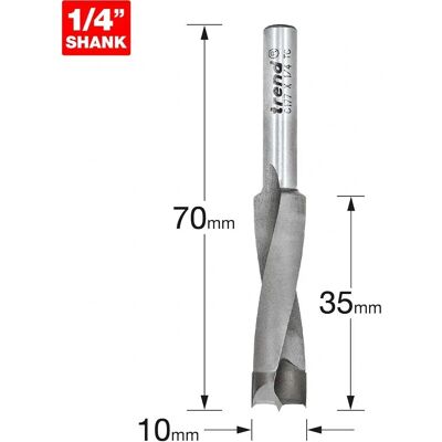 Trend - C177x1/4tc Craft Pro - 10mm Dia - 35mm Cut - Router Cutter Trend - C177x1/4tc Craft Pro - 10mm Dia - 35mm Cut - Router Cutter