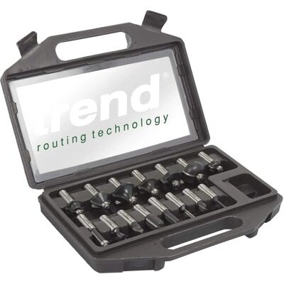 Set di frese per router Trend SS9TC 15 pezzi - Kit di avvio Set di frese per router Trend SS9TC 15 pezzi - Kit di avvio