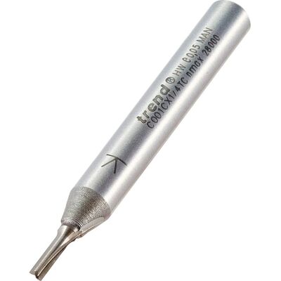 Trend C001CX1/4TC - Fresa de enrutador de 1/4" - Diámetro 2mm - Corte 5mm Trend C001CX1/4TC - Fresa de enrutador de 1/4" - Diámetro 2mm - Corte 5mm