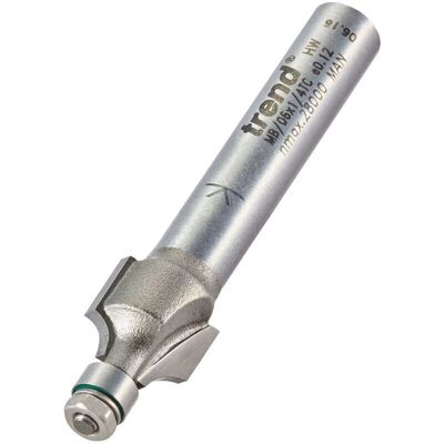 Trend MB/06X1/4TC Miniature Round Over Radius Router Cutter Bit - Router Cutter Bit Trend MB/06X1/4TC Miniature Round Over Radius Router Cutter Bit - Router Cutter Bit