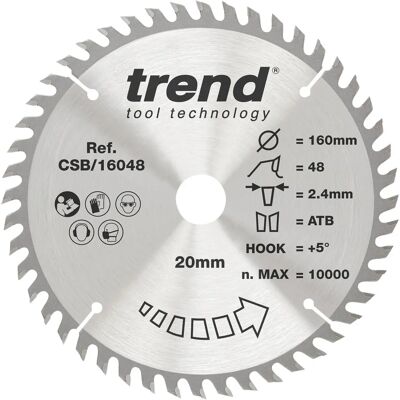 Trend CSB 160mm 48Z TCT Kreissägeblatt Trend CSB 160mm 48Z TCT Kreissägeblatt