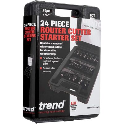 Set da 24 frese per router Trend Trendsetters - Nero Set da 24 frese per router Trend Trendsetters - Nero
