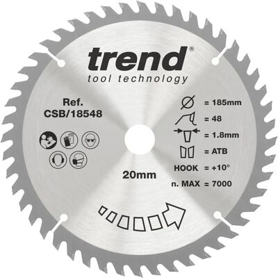 Trend CSB18548 Craft Pro Lâmina de Serra Circular - 48 Dentes Trend CSB18548 Craft Pro Lâmina de Serra Circular - 48 Dentes