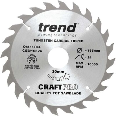 Trend CSB/16524 Craft Pro Crosscut Blade - Circular Saw Trend CSB/16524 Craft Pro Crosscut Blade - Circular Saw