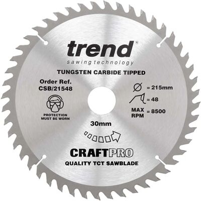 Trend Modello CSB/21548 - Lama Circolare da Taglio Trasversale 215mm Trend Modello CSB/21548 - Lama Circolare da Taglio Trasversale 215mm