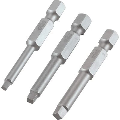 Conjunto de 3 Pontas Quadradas Trend Snappy - Prata - Conjunto de Bits de Parafusadeira Conjunto de 3 Pontas Quadradas Trend Snappy - Prata - Conjunto de Bits de Parafusadeira