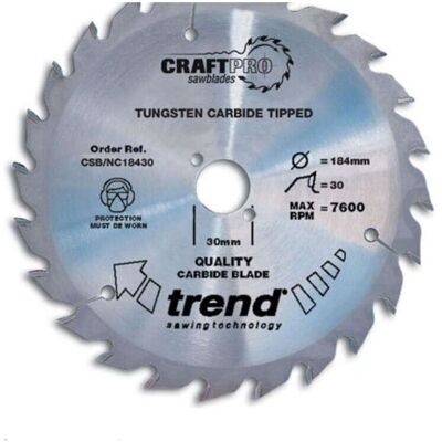 Trend CSB/NC18430A Lama - Tagliaunghie - 184mm, 30 Denti, 30mm Larghezza Trend CSB/NC18430A Lama - Tagliaunghie - 184mm, 30 Denti, 30mm Larghezza