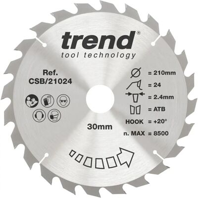 Lame circulaire Trend CSB/21024 - Accessoire scie - Publicité Lame circulaire Trend CSB/21024 - Accessoire scie - Publicité