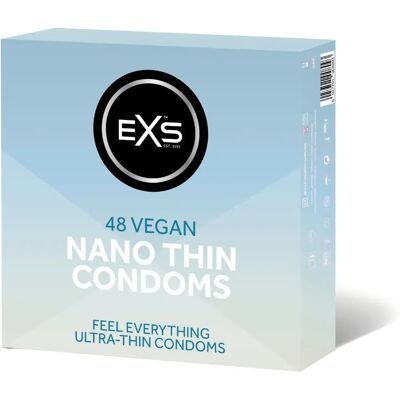 EXS Nano Thin Condoms - 48 Pack - Ultra Thin, Natural Latex, Vegan EXS Nano Thin Condoms - 48 Pack - Ultra Thin, Natural Latex, Vegan