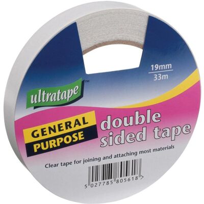 Ultratape Ultraband Dubbelzijdige Tape 19mm x 33m - Dubbelzijdige Tape Ultratape Ultraband Dubbelzijdige Tape 19mm x 33m - Dubbelzijdige Tape