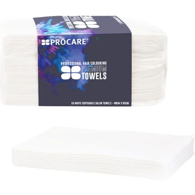 Procare White Disposable Towels - 50 - Disposable Towels Procare White Disposable Towels - 50 - Disposable Towels