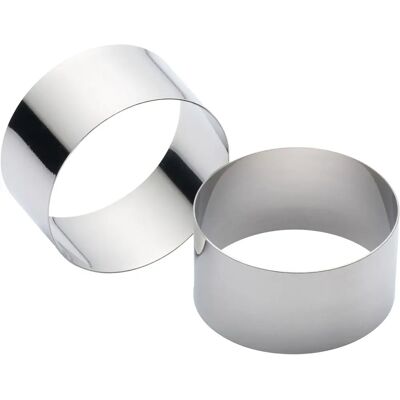 Kitchencraft Roestvrijstalen Kookringen - 7cm - Set van 2 Kitchencraft Roestvrijstalen Kookringen - 7cm - Set van 2