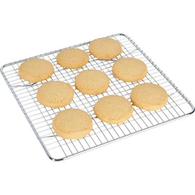 Plateau de Refroidissement pour Gâteaux KitchenCraft Chromé 25x25cm - Grille à Gâteaux Carrée Plateau de Refroidissement pour Gâteaux KitchenCraft Chromé 25x25cm - Grille à Gâteaux Carrée